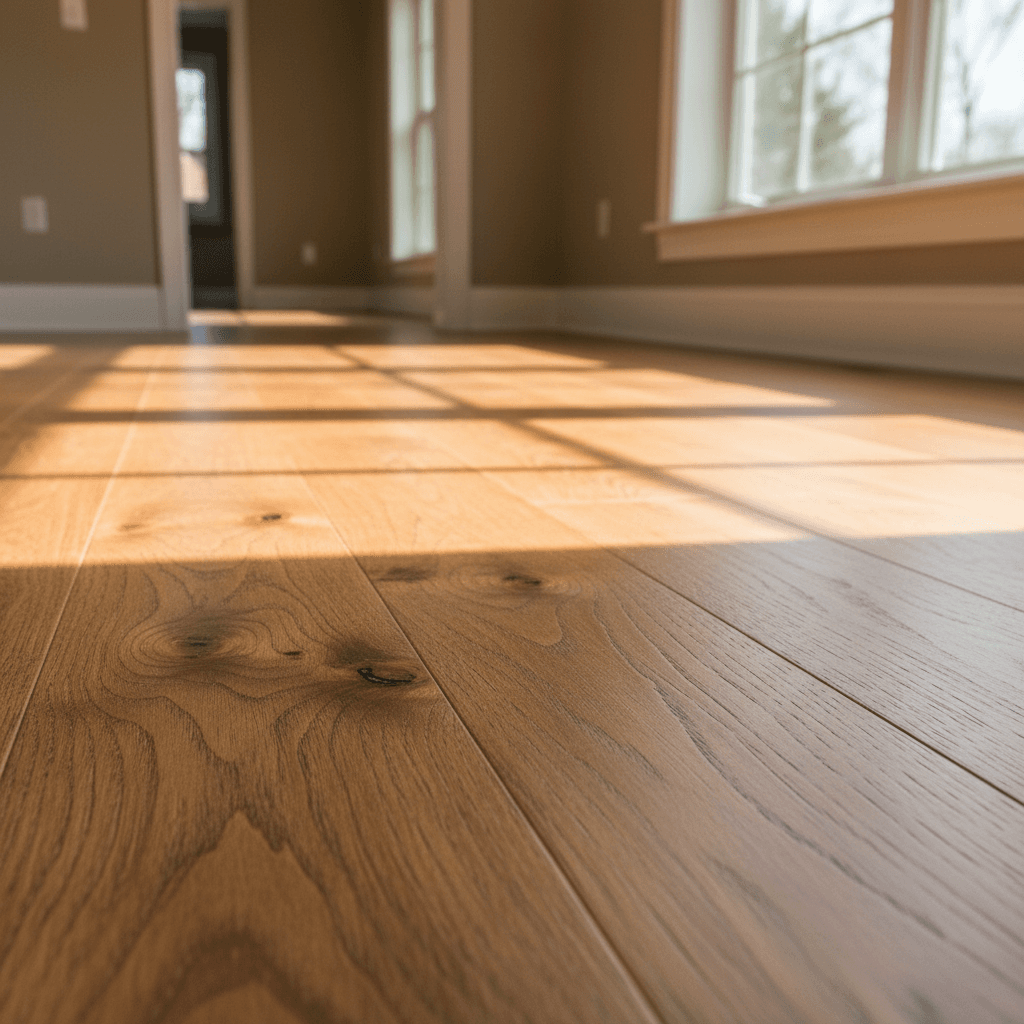 New hardwood flooring installed with professional quality