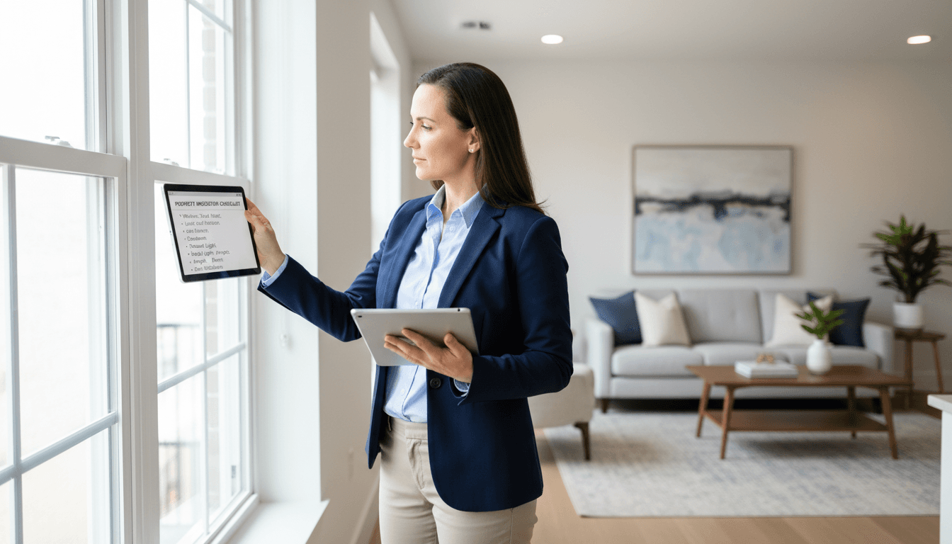 Property manager in modern home renovation space