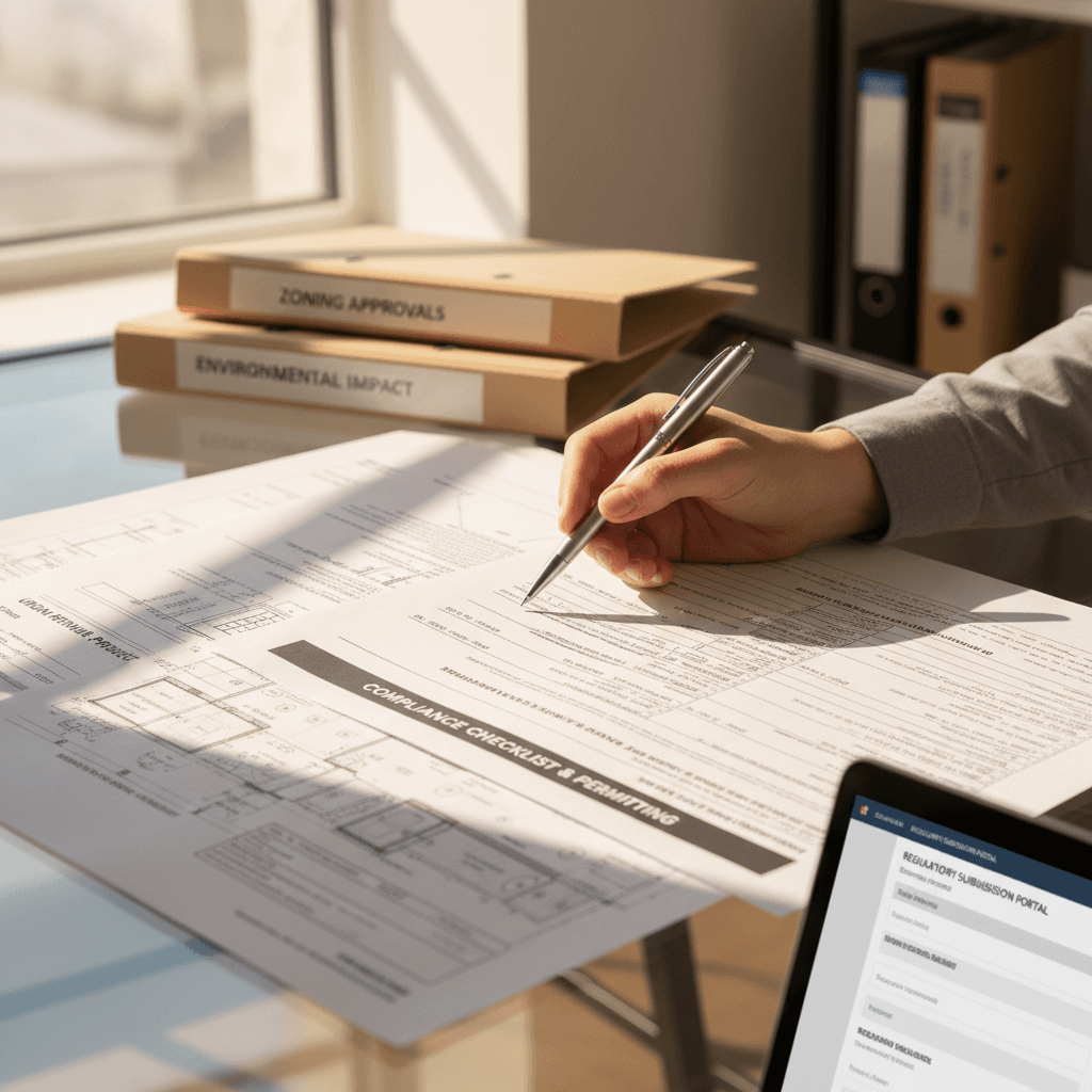 Property manager consulting on renovation project